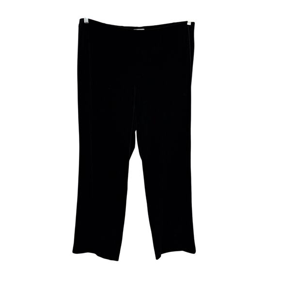 Coldwater Creek Velvet Pull-On Pants Plus Size 20 Black High Rise Stretch - Picture 1 of 10